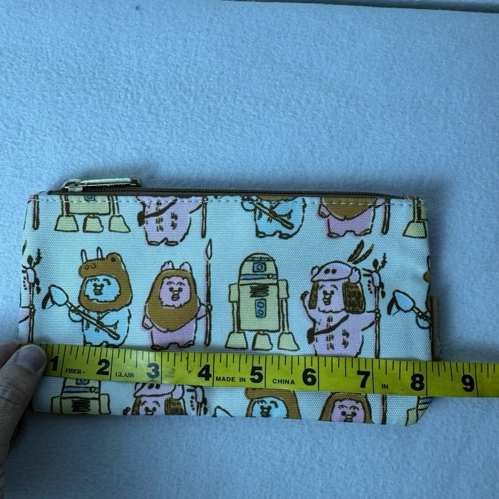 Star Wars Ewok Loungefly Nylon Zip Pouch Wallet Pencil Pastel Bag Disney